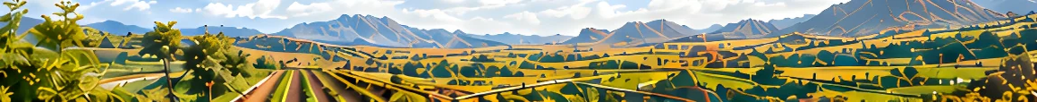 Panorama de campos de cultivo y explotaciones agroindustriales supervisadas por ingeniero agroambiental